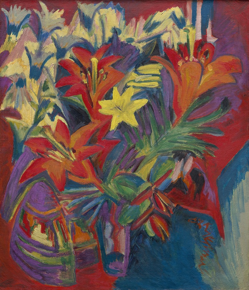 Ernst Ludwig Kirchner - Still Life with Lilies