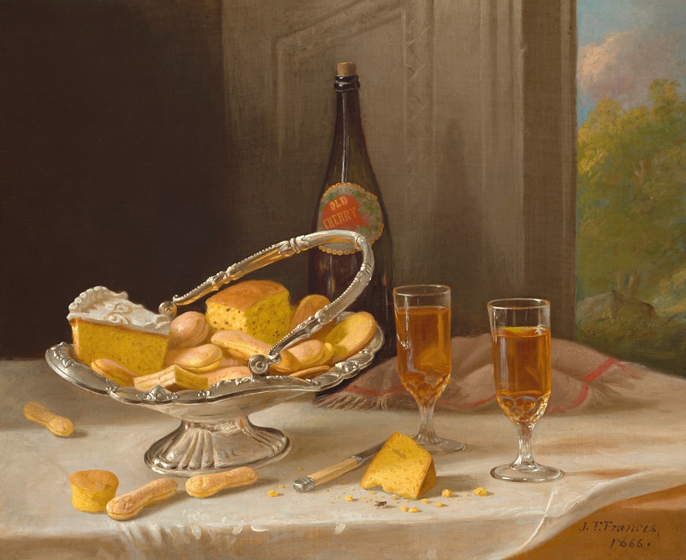 John F. Francis - Still Life with Silver Cake Basket