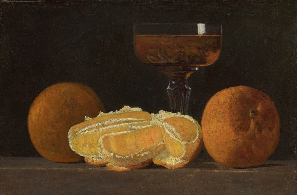 John Frederick Peto - Still Life with Oranges and Goblet of Wine