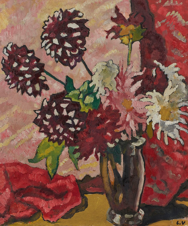 Louis Valtat - Bouquet de dahlias