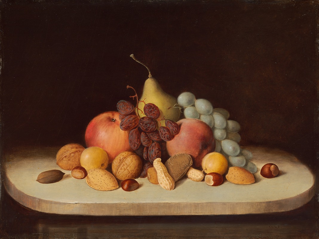 Robert S. Duncanson - Still Life with Fruit and Nuts