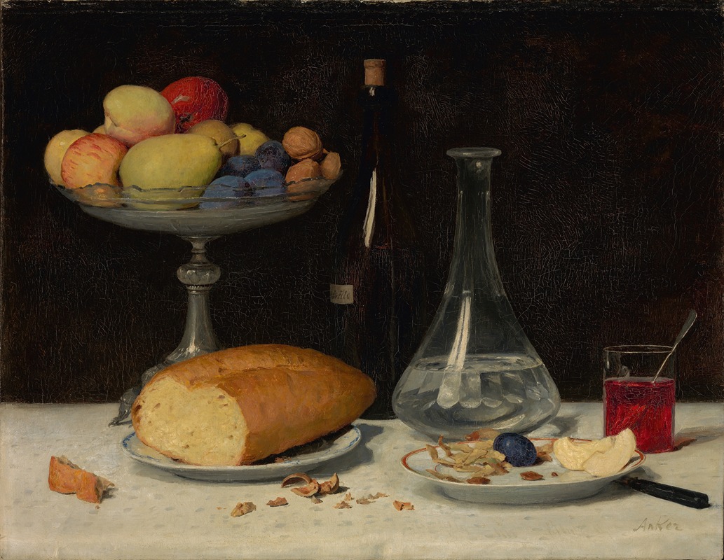 Albert Anker - Still life; Moderateness