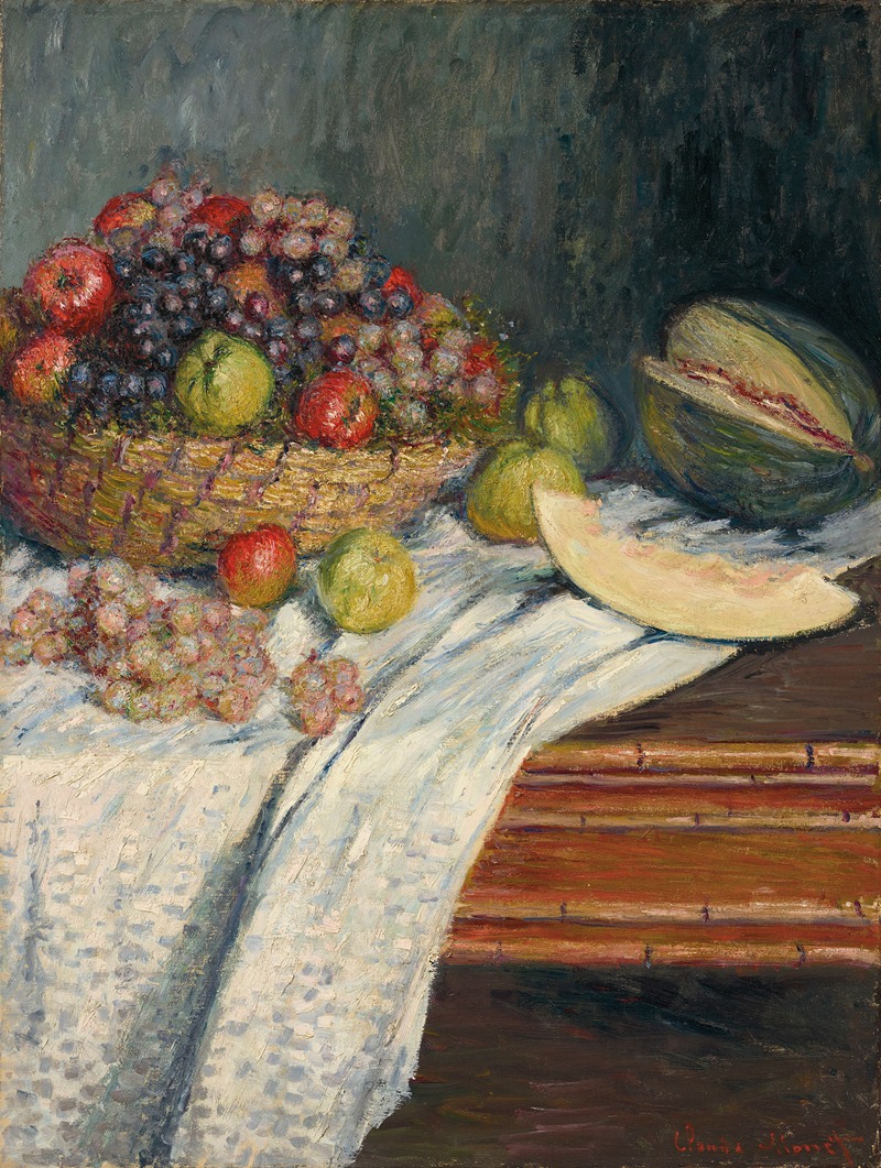 Claude Monet - Nature morte au melon d’Espagne