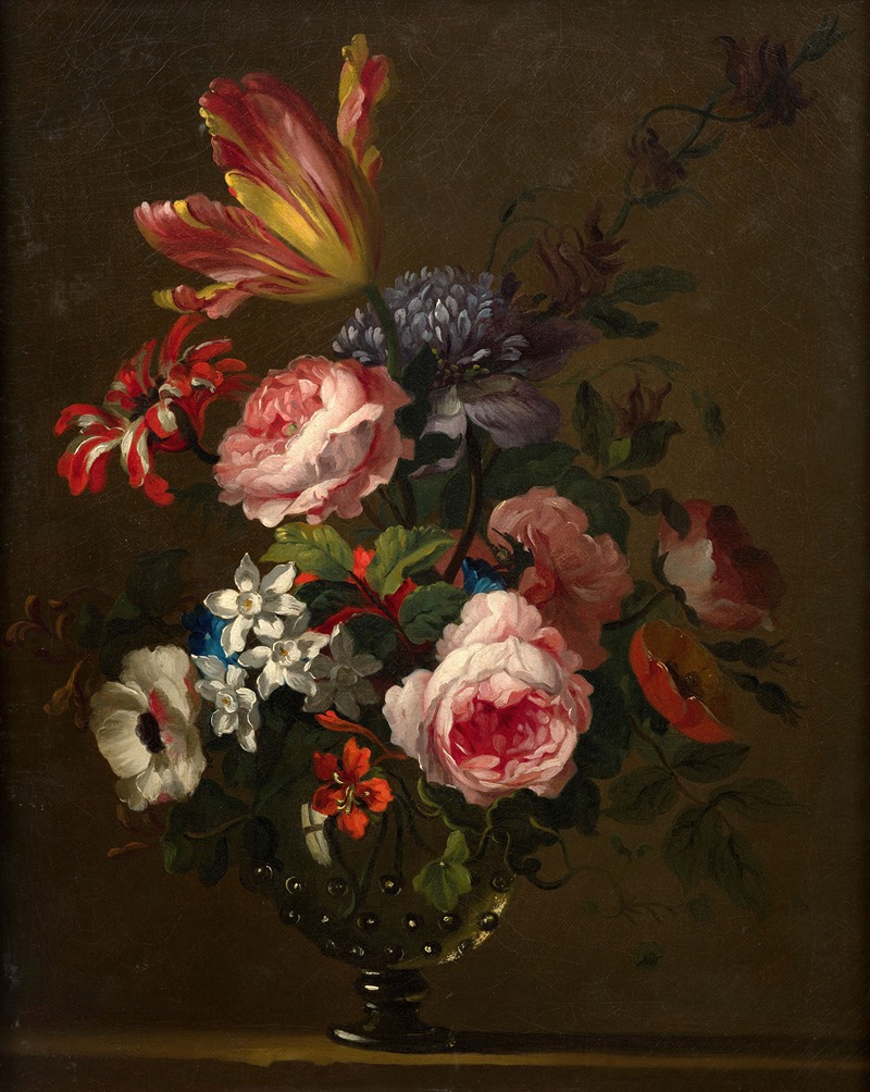 Jean-Baptiste Blain De Fontenay - Vase of flowers.