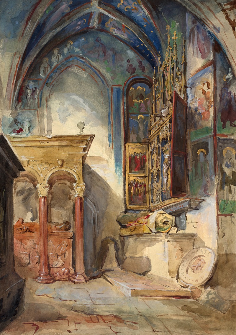 Marie Bracquemond - Church interior