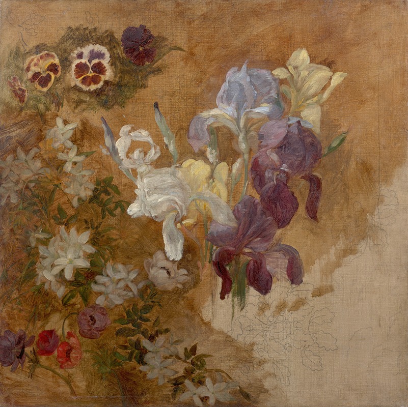 Marie Bracquemond - Study of flowers