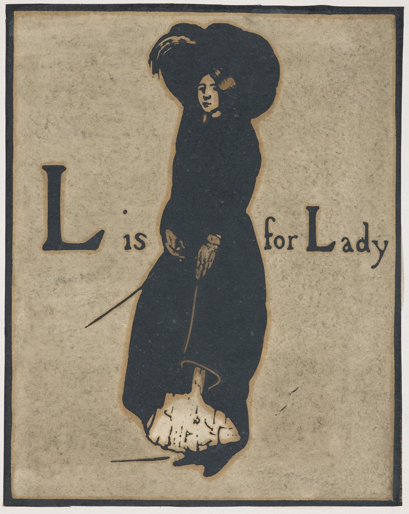 William Nicholson - L is for Lady. From; an Alphabet