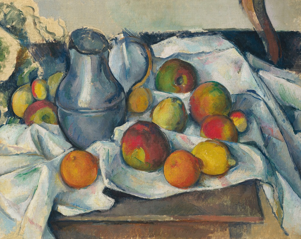 Paul Cézanne - Bouilloire et fruits