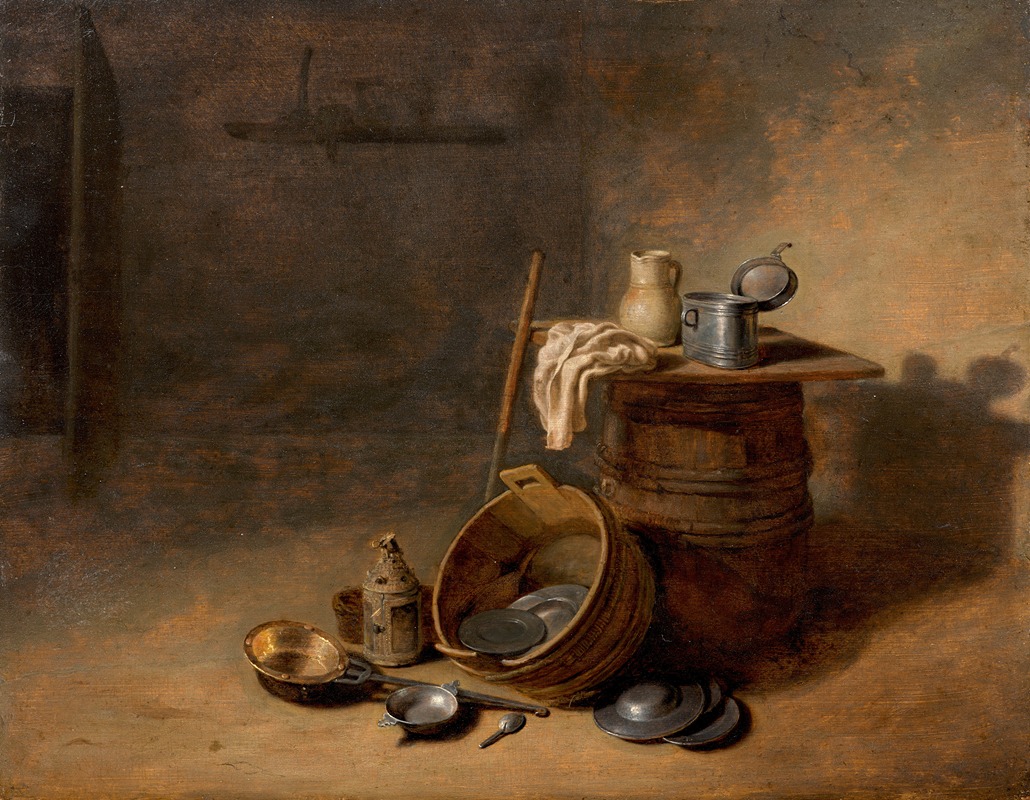 Pieter Van Den Bosch - Composition aux cuivres et aux plats d’étain