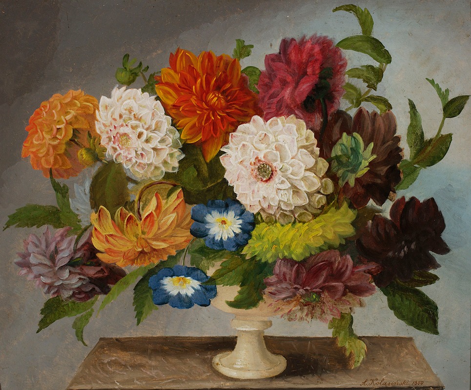 Antoni Kolasiński - Flowers in a vase
