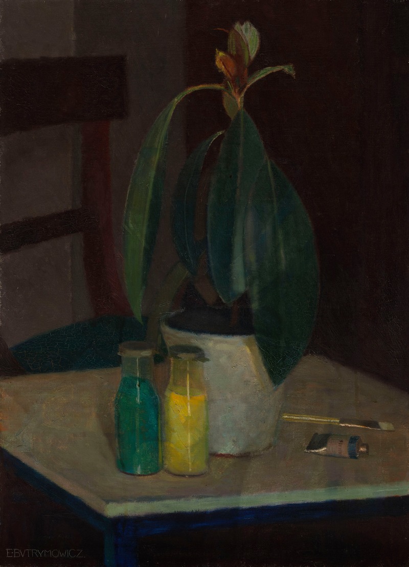 Edward Butrymowicz - Still Life with a Flower Pot