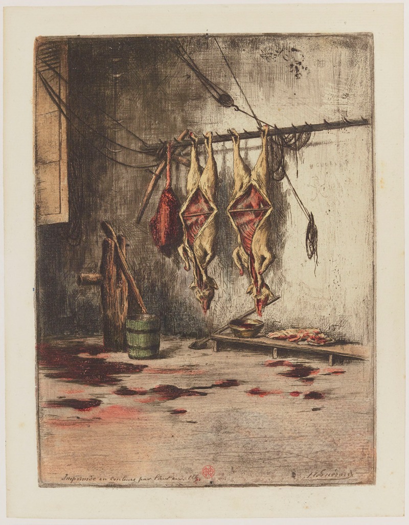 Henri-Charles Guérard - La boucherie, Honfleur
