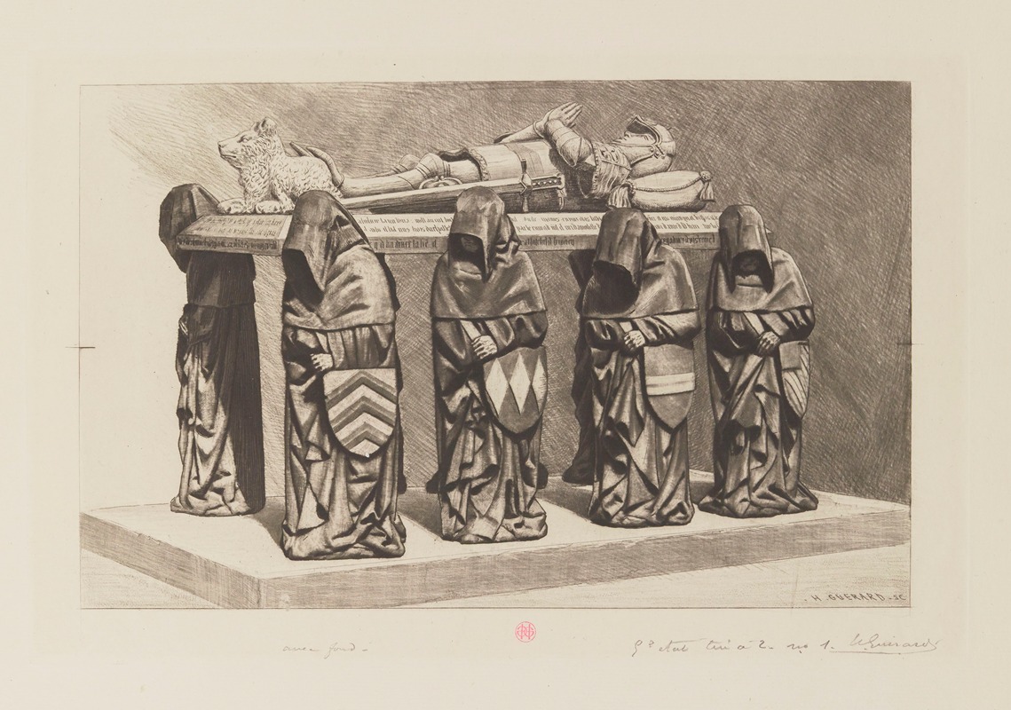 Henri-Charles Guérard - Monument funéraire de Philippe Pot, collection du comte de Vesvrottes, Dijon
