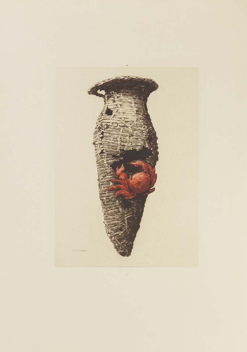Henri-Charles Guérard - Porte-bouquet en bronze, décoré d’un crabe laqué au feu, collection Louis Gonse