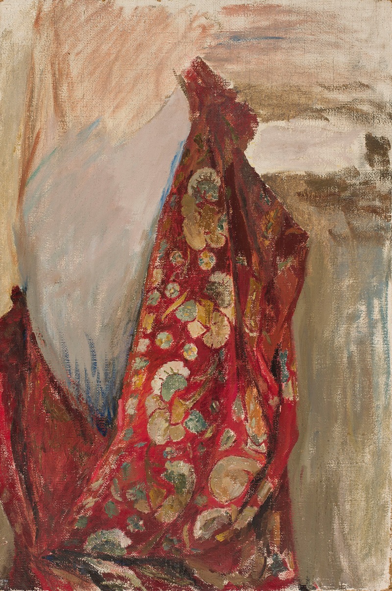 Jan Ciągliński - Drapery for the prostitute in the painting “East”