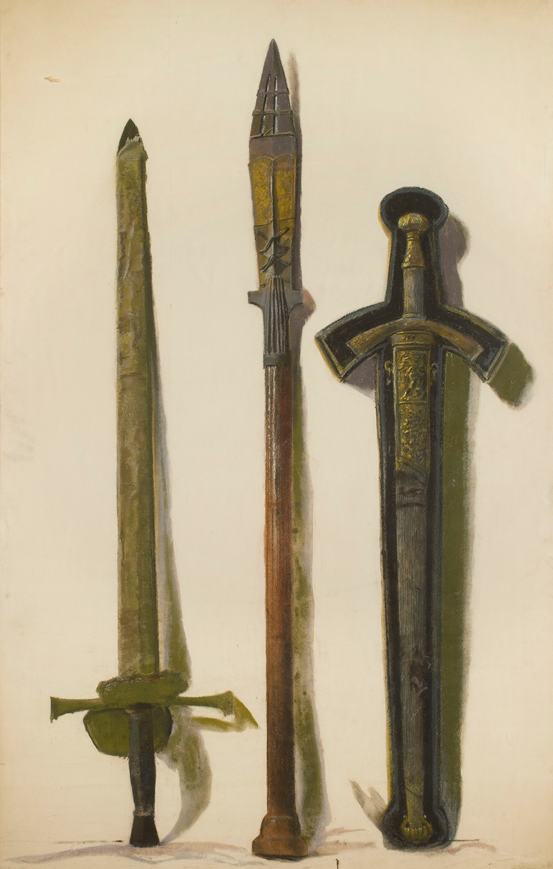 Leon Wyczółkowski - Coronation sword of Augustus III, the lance of St. Maurice and the sword of Sigismund Augustus
