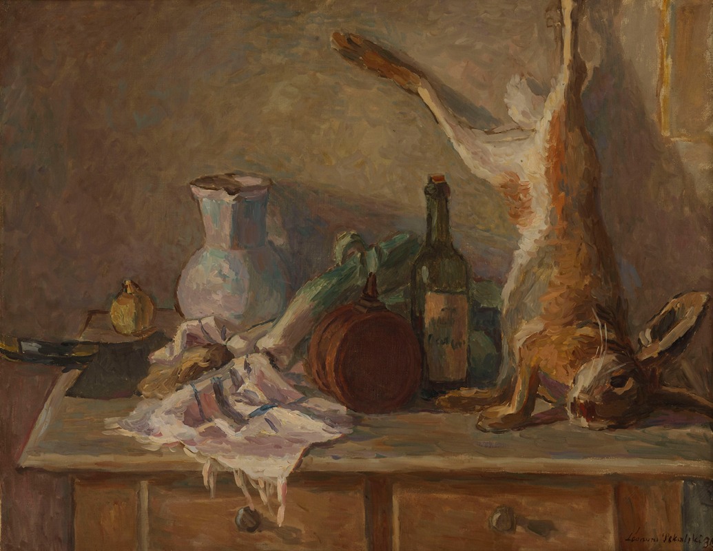 Leonard Pękalski - Still life (with a hare)