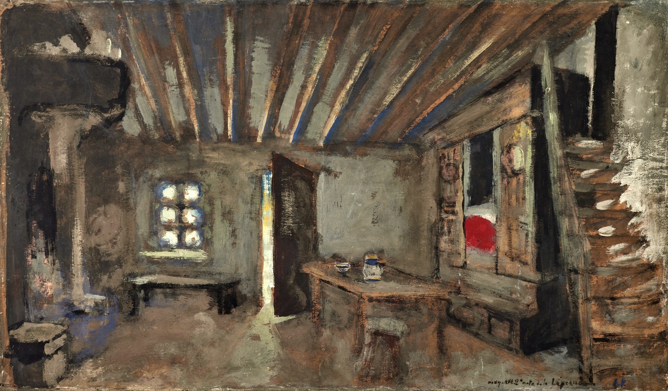 Édouard Vuillard - Intérieur d’auberge. Maquette de décor pour ‘La Lépreuse’