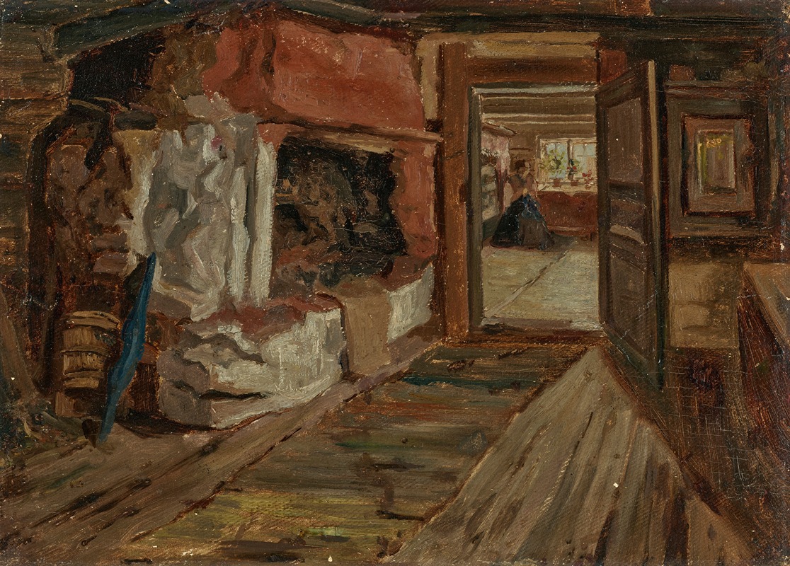 Ernst Josephson - Interior of a Cottage (Stuginteriörer); The Bedroom
