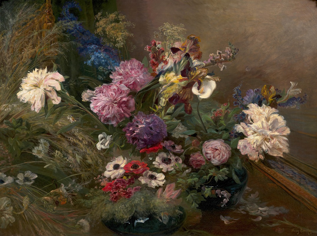 Henri Arthur Bonnefoy - Flower vase composition