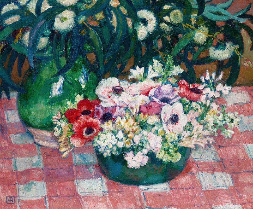 Theo van Rysselberghe - Anémones et eucalyptus