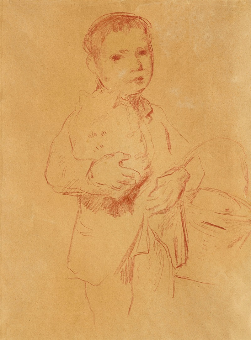 Albert Anker - Boy with a basket