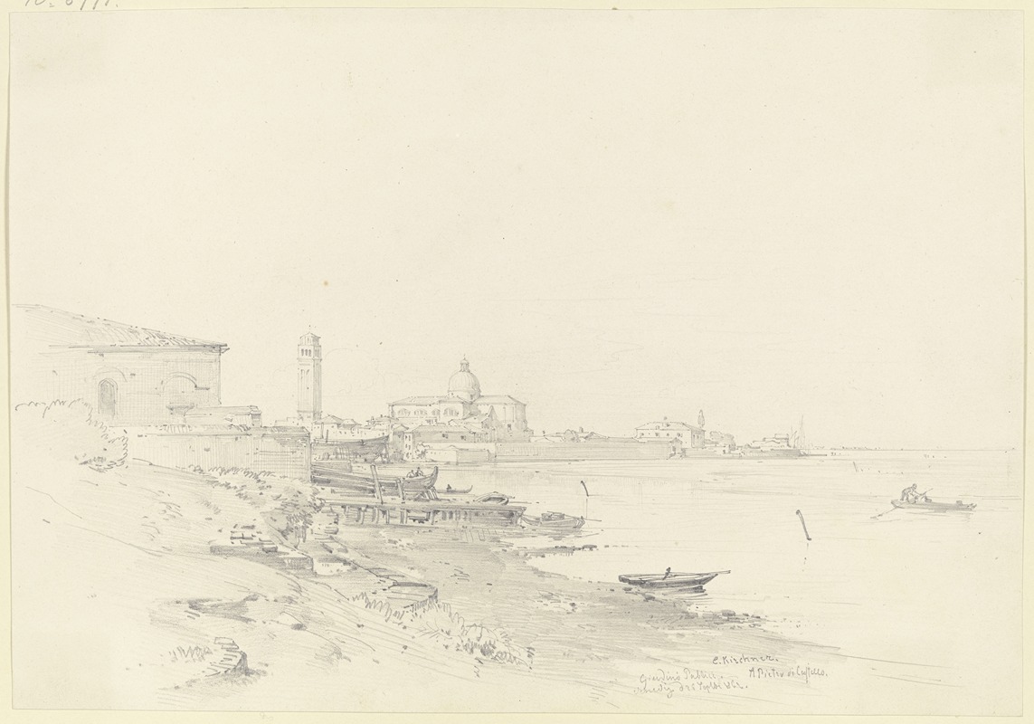 Albert Emil Kirchner - S. Pietro di Castello in Venedig, vom Giardino Publico aus gesehen