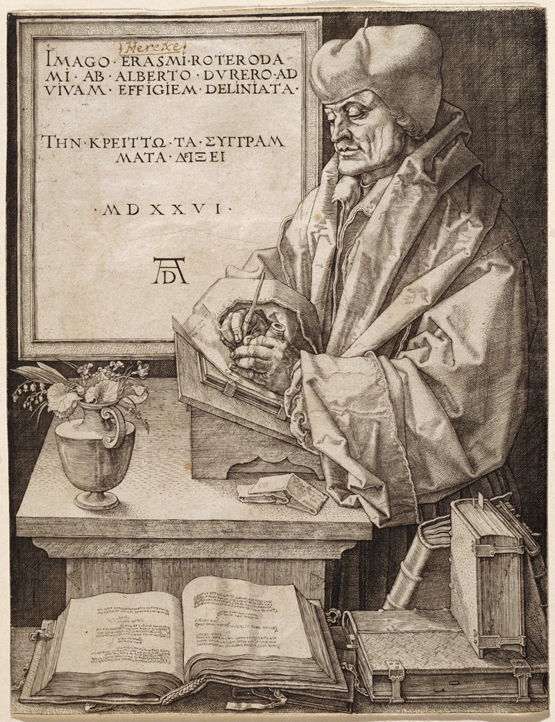 Albrecht Dürer - Erasmus of Rotterdam