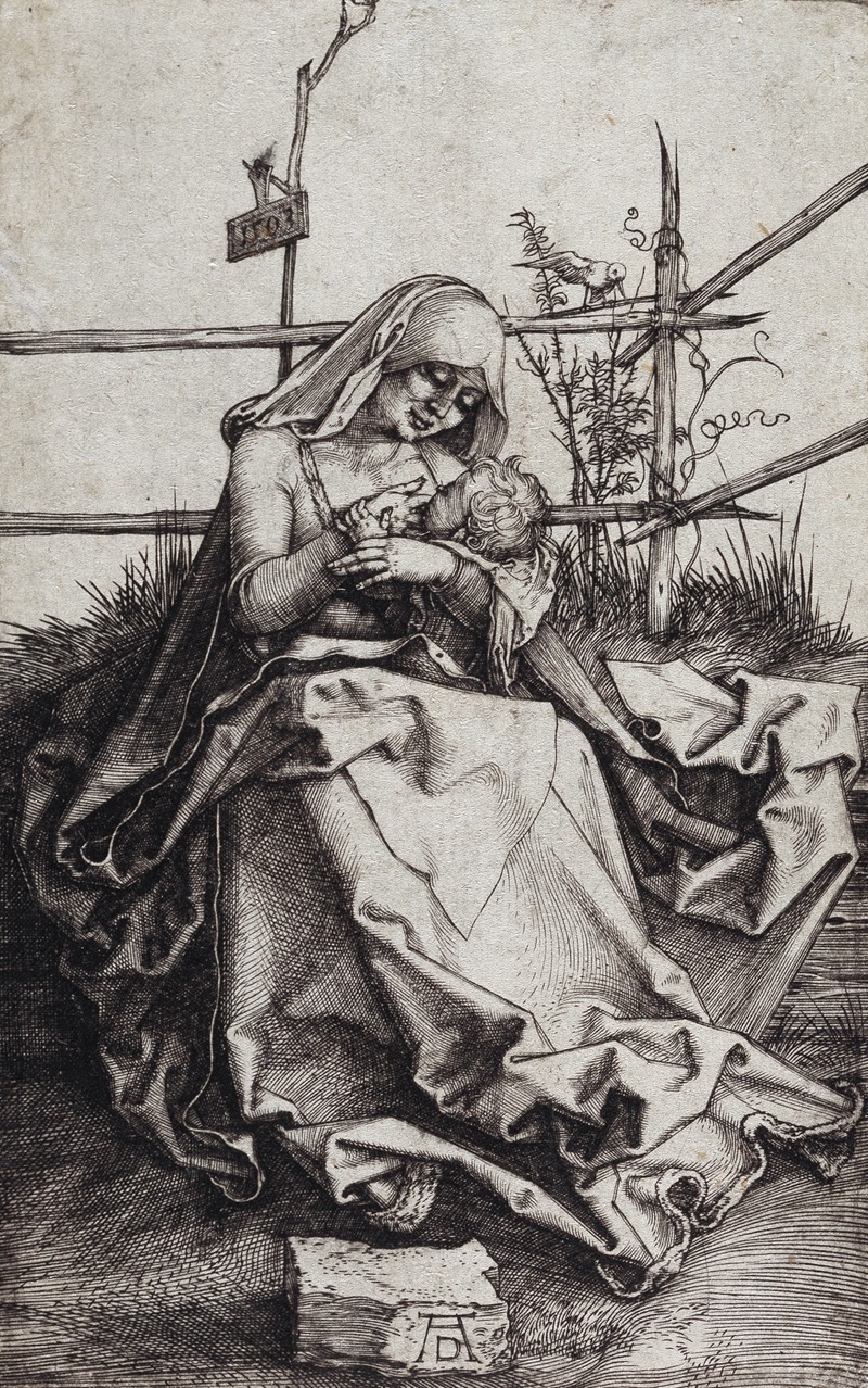 Albrecht Dürer - Madonna on a Grassy Bench
