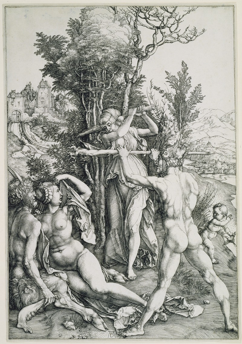 Albrecht Dürer - The Combat of Vitue and Pleasure in the Presence of Hercules