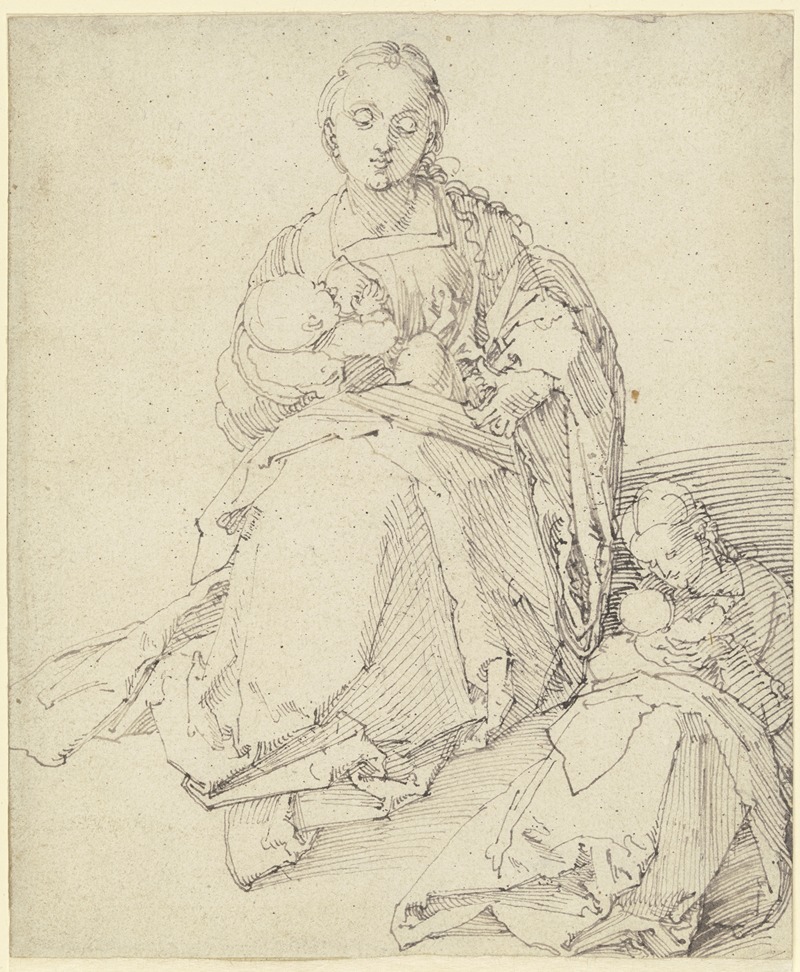 Albrecht Dürer - Zwei Studien zu einer Maria mit Kind
