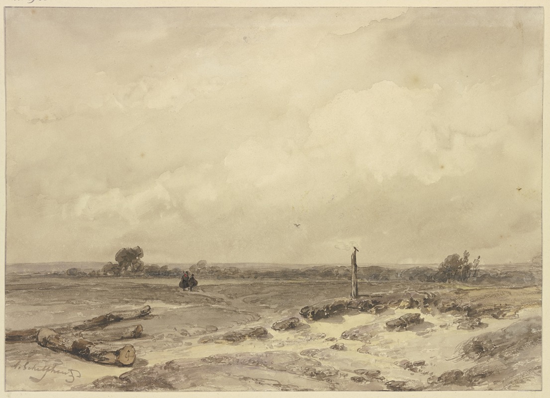 Andreas Schelfhout - Flat landscape