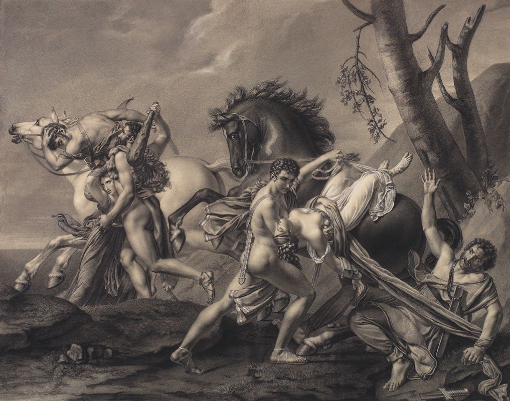 Angélique Mongez - Theseus and Pirithoüs Clearing the Earth of Brigands, Deliver Two Women from the Hands of their Abductors