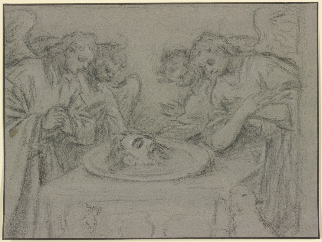Anthony van Dyck - Vier Engel um das abgeschlagene Haupt Johannes’ des Täufers versammelt