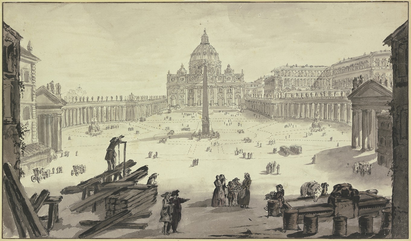 Antoine-François Peyre - St. Peter mit dem Petersplatz in Rom