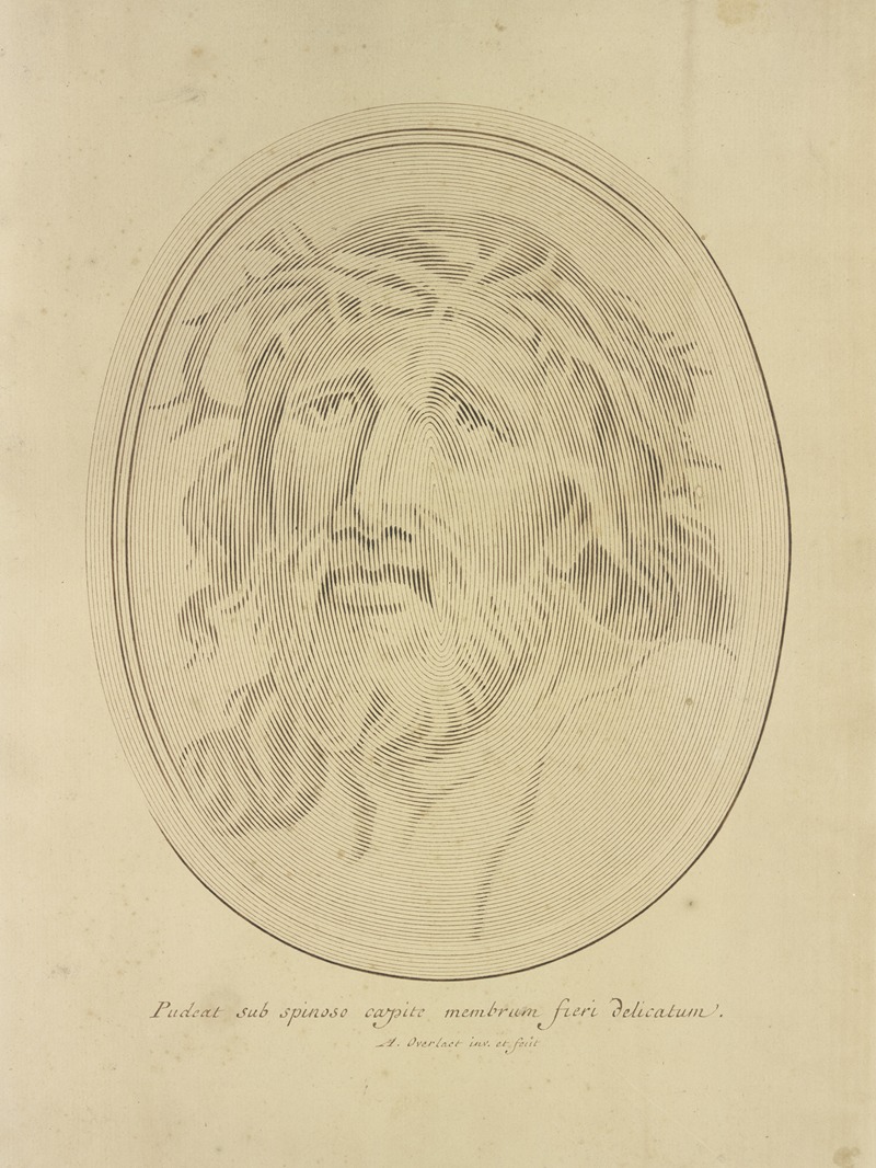Antoon Overlaet - Christuskopf mit Dornenkrone in der Art von Claude Mellans’ Formatur unicus una