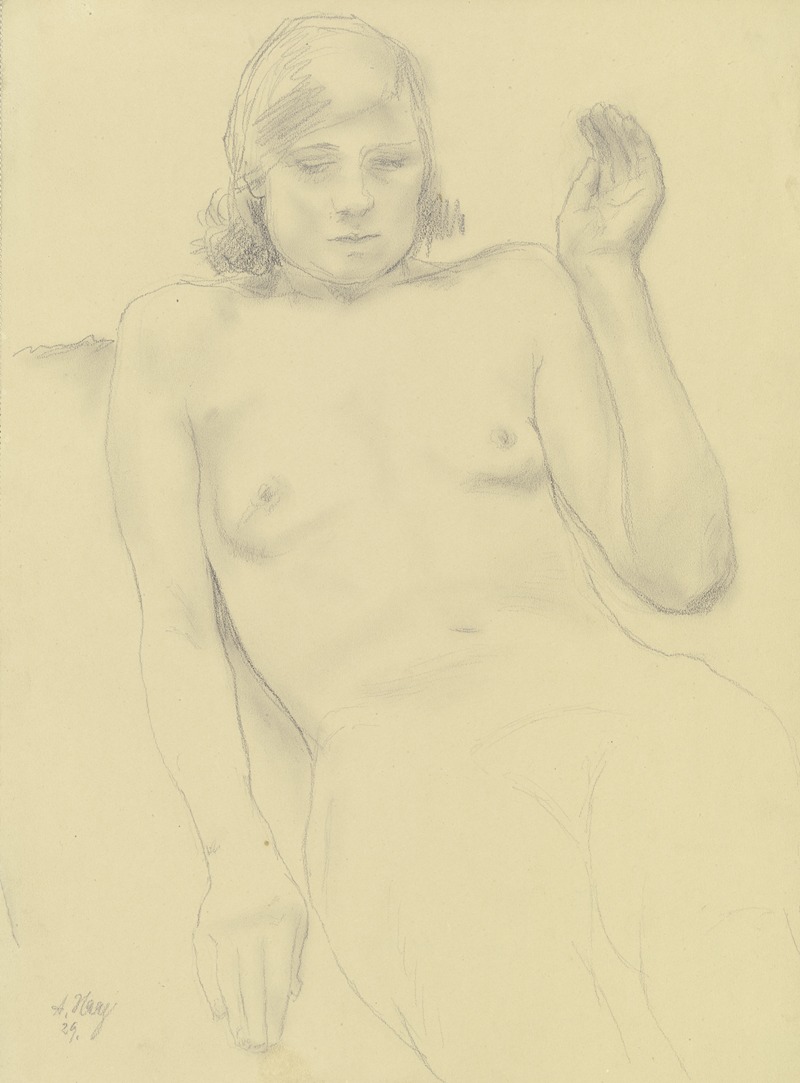 August Haag - Reclining female nude