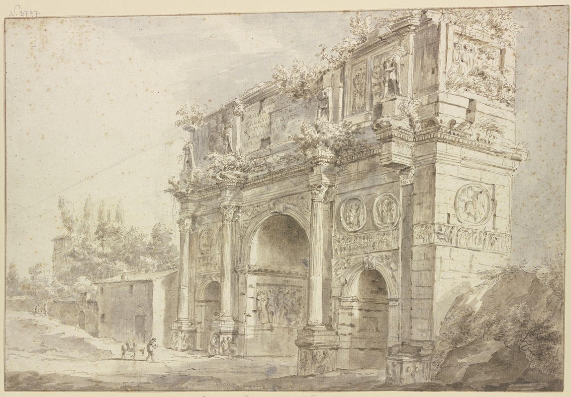 Bartholomeus Breenbergh - Arch of Constantine in Rome