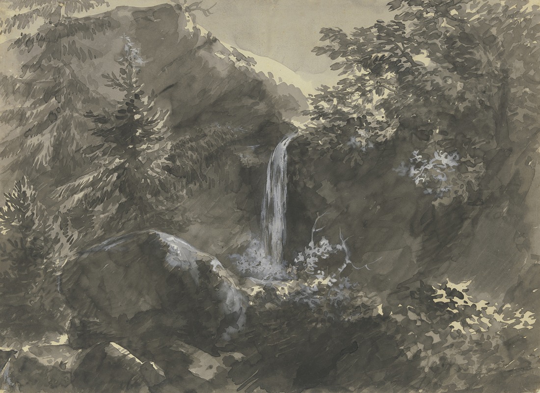 Carl Friedrich von Rumohr - Waterfall in the mountains