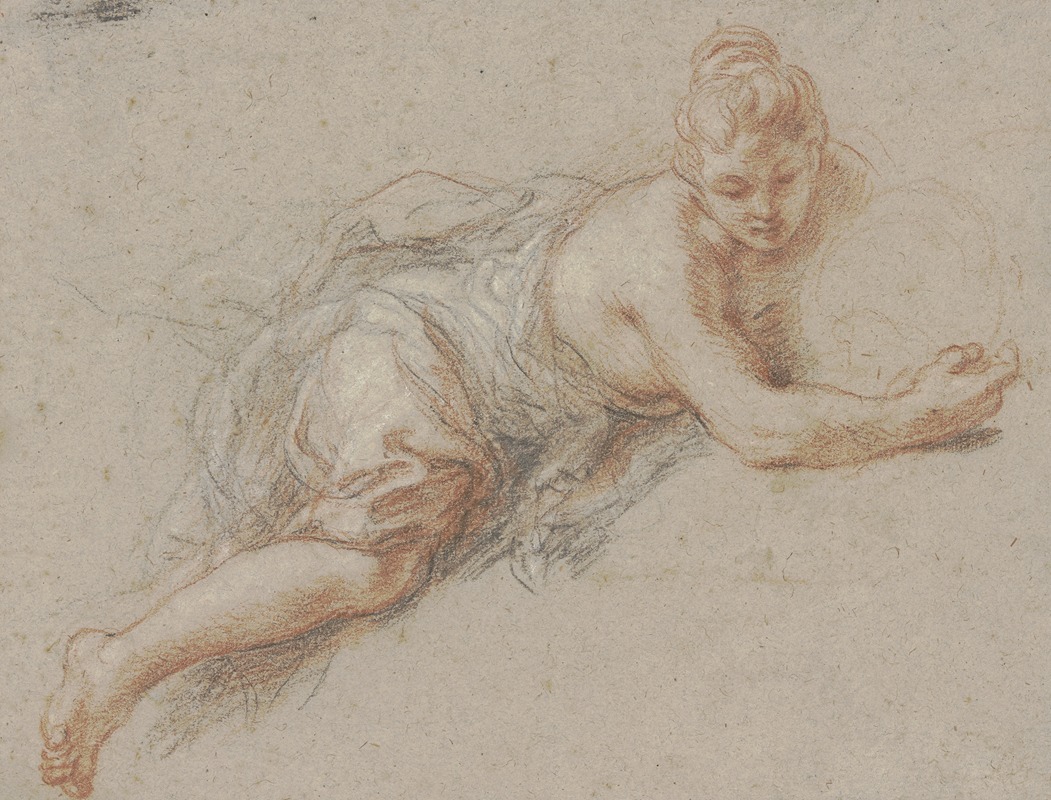 Charles De La Fosse - Study of a female figur