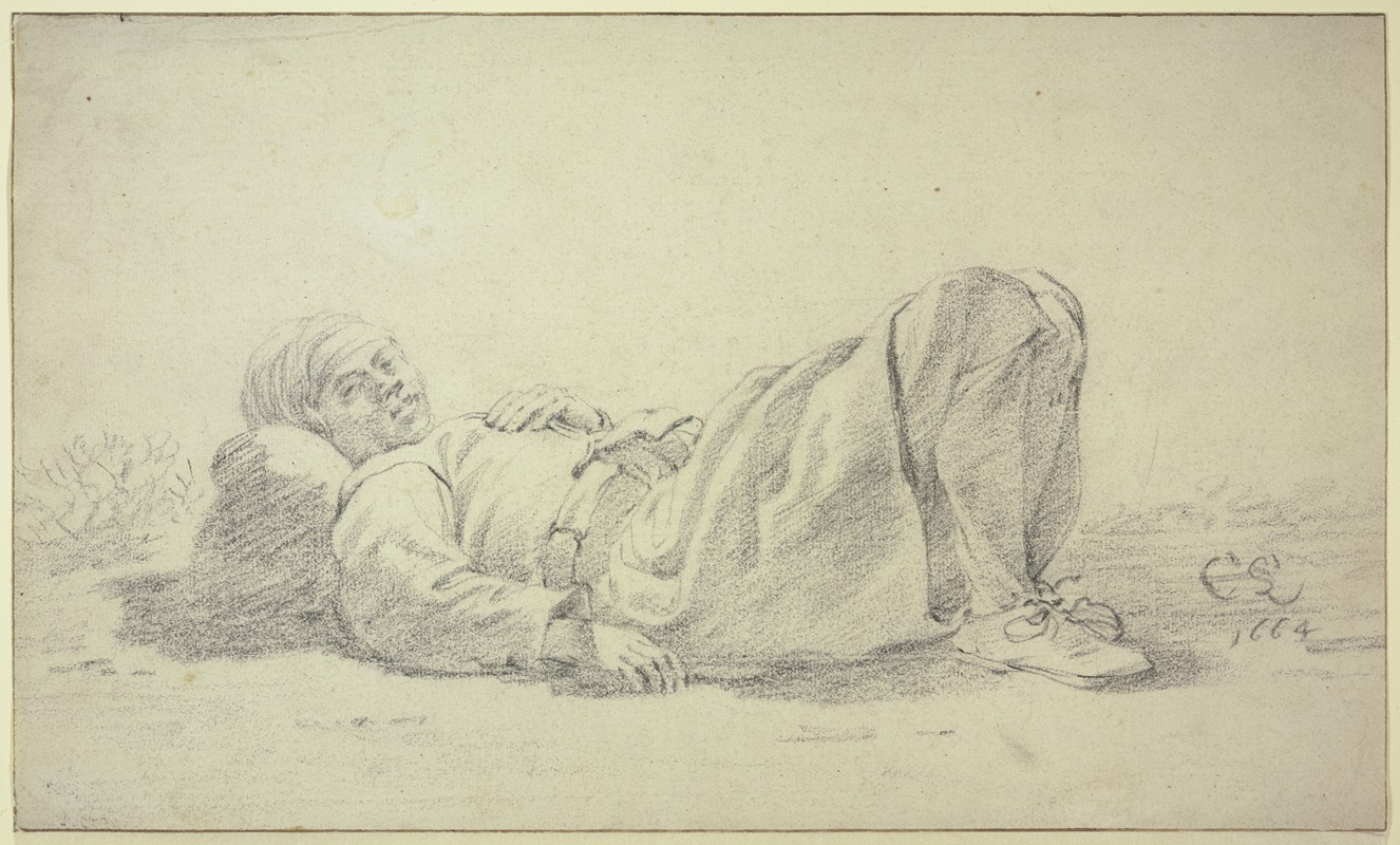 Cornelis Saftleven - Lying boy