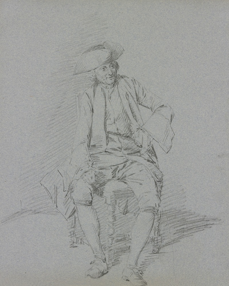 Cornelis Troost - Sitting cavalier