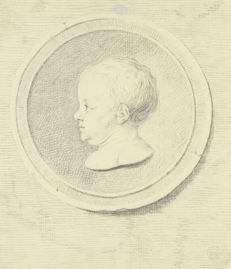 Daniel Nikolaus Chodowiecki - Büste eines Kindes in rundem Flachrelief im Profil nach links