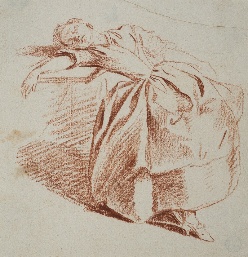 Daniel Nikolaus Chodowiecki - Schlafendes Mädchen an einem Tisch