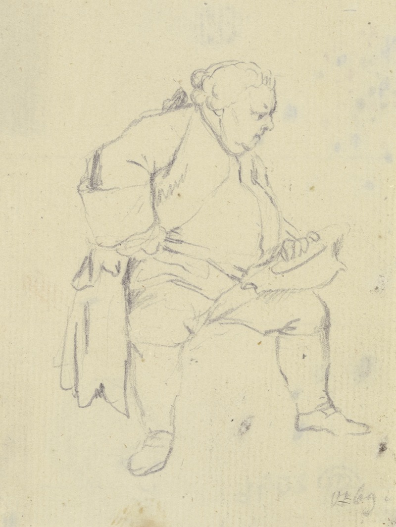 Daniel Nikolaus Chodowiecki - Sitting fat man