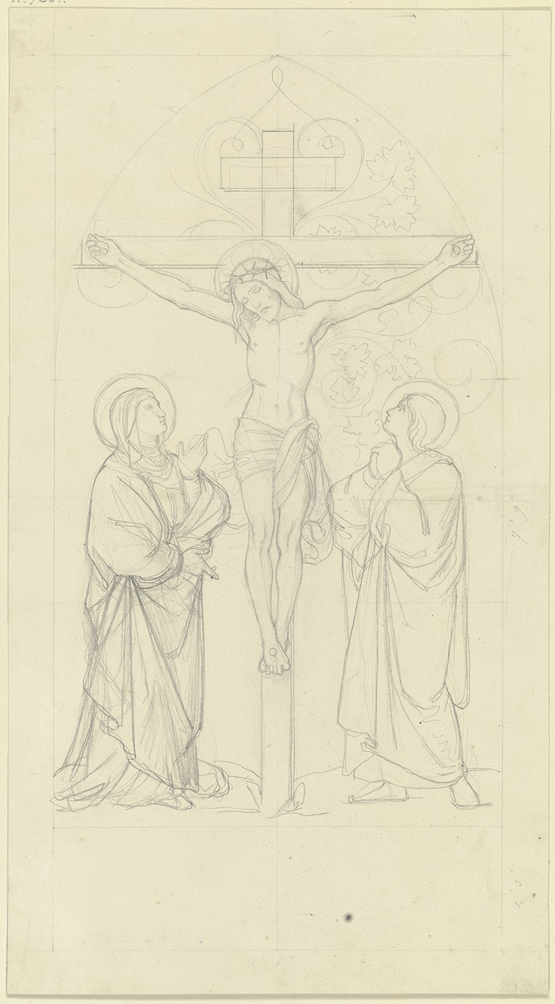 Eduard von Steinle - Christus am Kreuz zwischen Maria und Johannes
