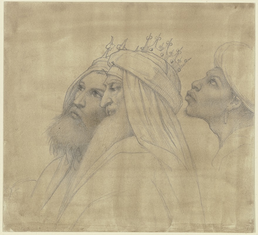Eduard von Steinle - Köpfe der Heiligen drei Könige