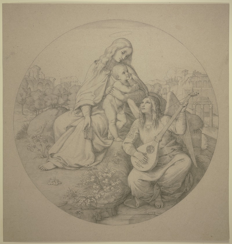 Eduard von Steinle - Madonna mit musizierendem Engel (Madonna del Campidoglio)