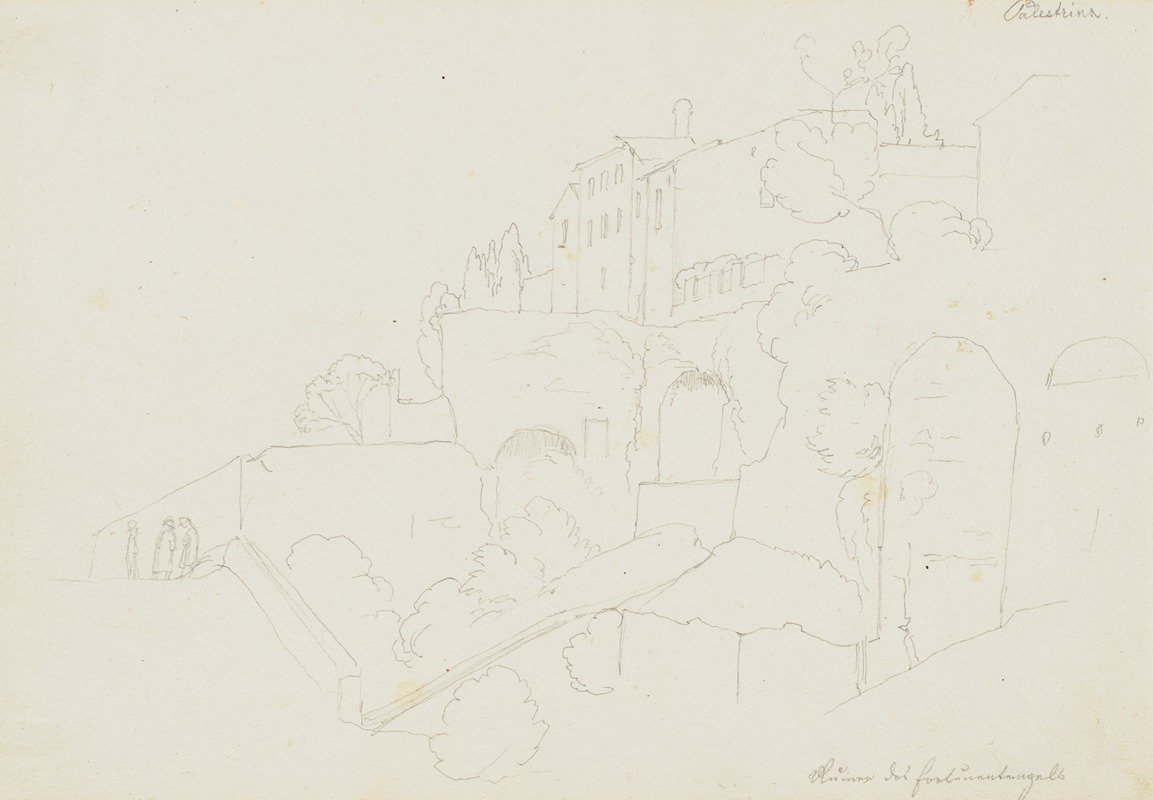 Eduard von Steinle - Ruinen des Fortunatempels in Palestrina