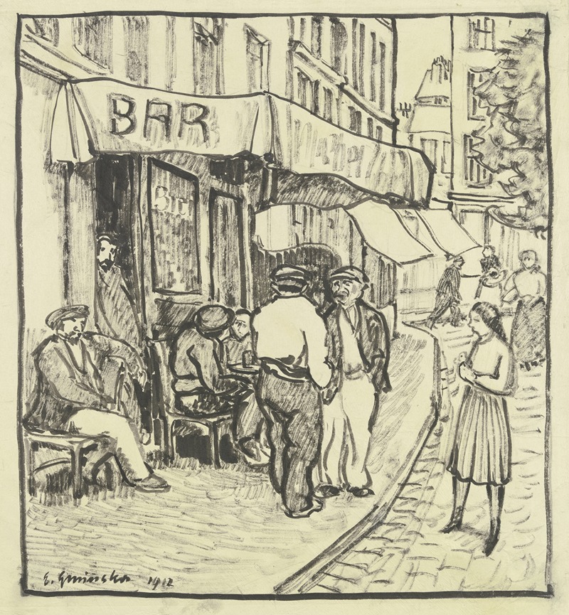 Engelbert Gminska - Café in Marseille